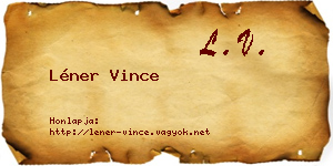 Léner Vince névjegykártya